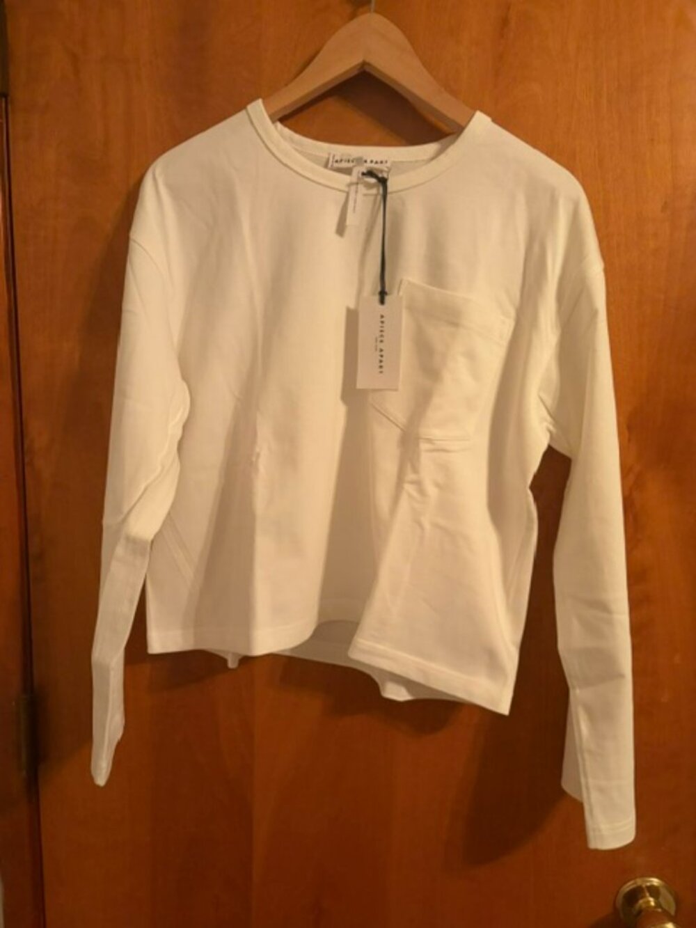 Apiece Apart Chest-Pocket Long Sleeve Boxy Tee